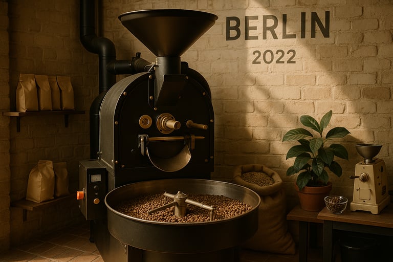 Beanly's Berlin micro-roastery established in 2022, showcasing our artisanal coffee craftsmanship Beanly's Berlin micro-roastery established in 2022, showcasing our artisanal coffee craftsmanship