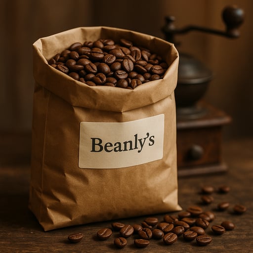 Hand-roasted single-origin coffee beans from Beanly's artisanal micro-roastery